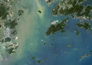 Hong Prints: Satellite view of Hong Kong and Macau