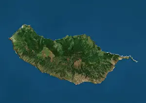 Satellite View Prints: Satellite view of Madeira, Portugal