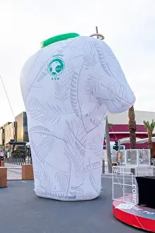 Saudi Falcon club Jersey installed in Lusail boulevard. Lusail Plaza 4 Tower