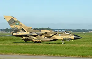 Taxiing Prints: Saudi Royal Airforce GR1 Panavia Tornado IDS Overseas Deployment to RAF Lossiemouth Moray Scotland