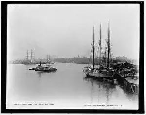 Quai Prints: Savannah River from steamboat wharf