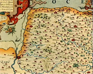 Christopher Prints: Saxton's Map of Norfolk, 1574, (1944)