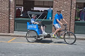 Rickshaw Prints: Scene from the Charleston, South Carolina City Market area