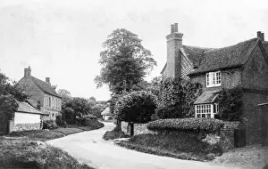 Country House Prints: Scene from Harwell Village near Didcot in Oxforshire UK showing histric roads
