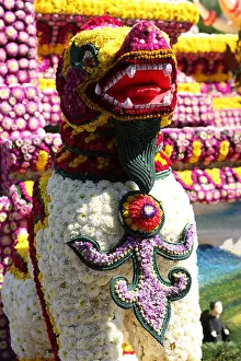 Floret Prints: Scenery from statues and flowers on the street, Thailand, south east asia