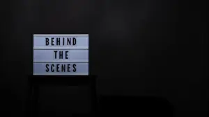 Behind The Scenes Prints: Behind the scenes letterboard text on Lightbox or Cinema Light box