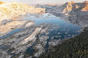 Fresh Water Prints: The scenic Lake Aloha in the Desolation Wilderness is a federally protected wilderness area just west of Lake Tahoe