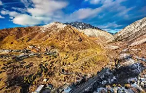 Scenic morning view of mountains range in Salt Lake city over the residential area