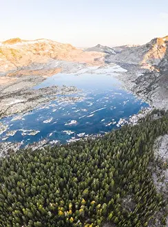 Watershed Prints: The scenic Sierra Nevada mountains in California are made up of 100 million year old granite slowly sculpted by massive