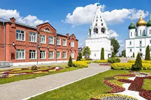 Assumption Prints: school, bell tower and Assumption Cathedral on Cathedral (Sobornaya)