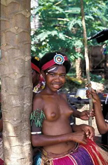 Papua New Guinea Prints: School girl in Kitawa Island Trobriand Islands Papua New Guinea