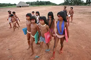 Pupils Prints: school for the Xingu indians in the Amazone, Brazil