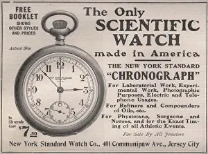Chronograph Prints: The only Scientific watch made in America the New York Standard Chronograph - New York standard watch Co