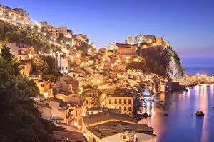 Images Dated 24th October 2022: Scilla, Italy on the Mediterranean coast at twilight
