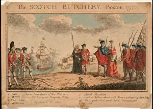 Conflicts Prints: The Scotch butchery, Boston, 1775