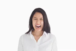 Irritated Prints: Screaming woman