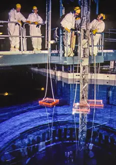 Hazardous Prints: SCRIBA, NEW YORK, USA - Workers refueling reactor in 1985 at James A