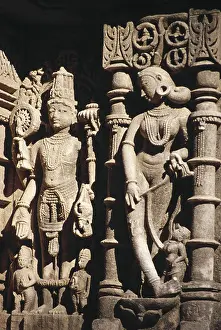 Statuette Prints: Sculpture in Rani vav Queen step well Patan Gujarat India