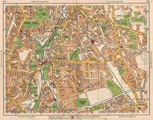 SE LONDON. Catford Bellingham Hither Green Lewisham Lee Ladywell, 1938 old map