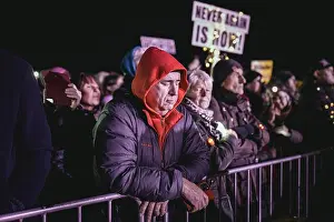 Many People Prints: Sea of lights demonstration, Theresienwiese, Munich, Upper Bavaria, Bavaria, Germany