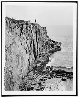 Detroit Prints: Sea wall, Bald Head Cliff, York, Me