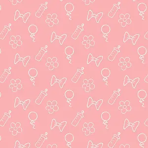 Feeder Prints: Seamless baby girl pattern