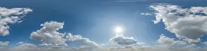 seamless cloudy blue sky hdri 360 panorama view with zenith