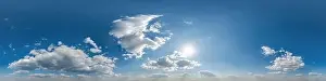 360 Degree Prints: seamless cloudy blue sky hdri 360 panorama view with zenith