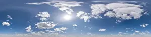 seamless cloudy blue sky hdri 360 panorama view with zenith