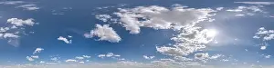 360 Degree Prints: seamless cloudy blue sky hdri 360 panorama view with zenith