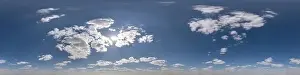 360 Degree Prints: seamless cloudy blue sky hdri 360 panorama view with zenith