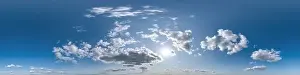360 Degree Prints: seamless cloudy blue sky hdri 360 panorama view with zenith