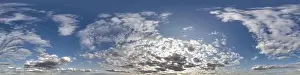 360 Degree Prints: seamless cloudy blue sky hdri 360 panorama view with zenith