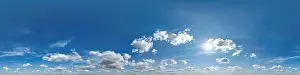 seamless cloudy blue sky hdri 360 panorama view with zenith