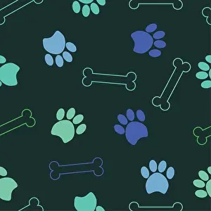 Wrap Prints: Seamless pattern with dog motif