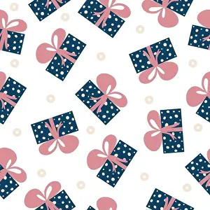 Seamless pattern with gift box.Perfect for wrapping paper and fabric. Vector illustration design elements. Vector design for postcard, packaging
