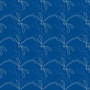 Dragonfly Prints: Seamless vector pattern background with dragonflies in japanese embroidery style