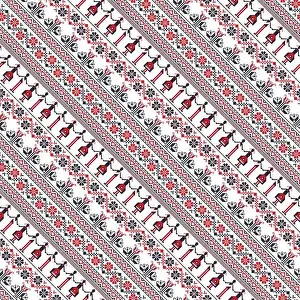 Genuine Prints: Seamless vector pattern with traditional romanian motif