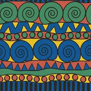 Gypsy Prints: Seamless vector pattern tribal texture with bright colours