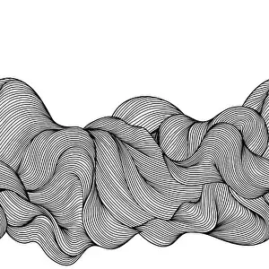 Wrapper Prints: Seamless wave hair line pattern