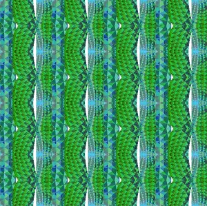 Light Blue Prints: Seamless waved triangles pattern green blue gray white vertically