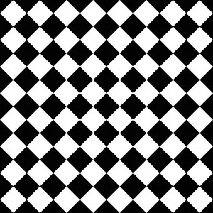 Checked Prints: Seamlessly repeatable vector pattern. Checkered (chequered) background with tilted squares