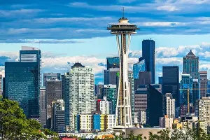 Seattle, Washington, USA downtown city skyline