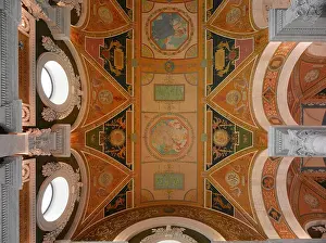 Capitol Prints: Second floor, north corridor. Mural depicting Touch and another of the Five Senses