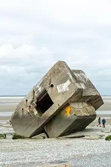 Historical Landmark Prints: Second World War German bunker on the beach at Le Hourdel near Cayeux sur Mer