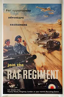 Recruitment Prints: Second World War RAF Regiment recruitment poster