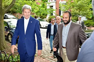 Saudi Arabia Prints: Secretary Kerry and Saudi Deputy Crown Prince Mohammed bin Salman