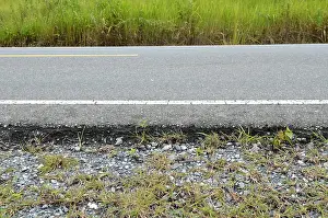 Layers Prints: Section of asphalt road in a rural area