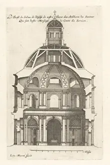 Palais Prints: Section of the interior of the Chapelle Notre-Dame-des-Ardilliers