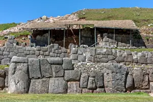 Boulders Prints: A section of the massive interlocking stone walls at Sacsayhuaman built by the Incas during the 15th century